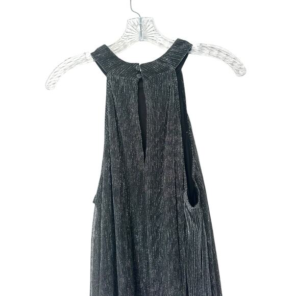 Nine West Silver Mockneck Swing Mini Dress Party Plus Metallic Disco Size XXL - Picture 8 of 11
